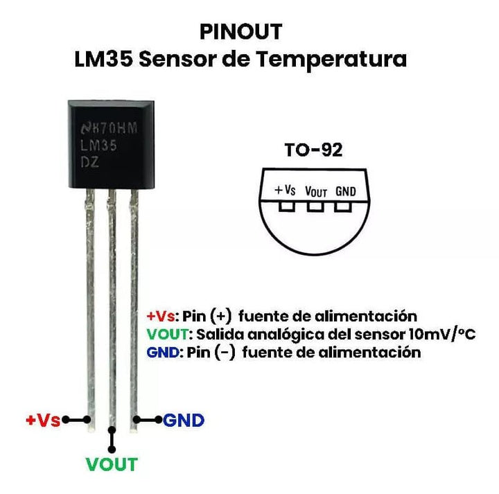 Sensor De Temperatura Lm35 - Tecneu