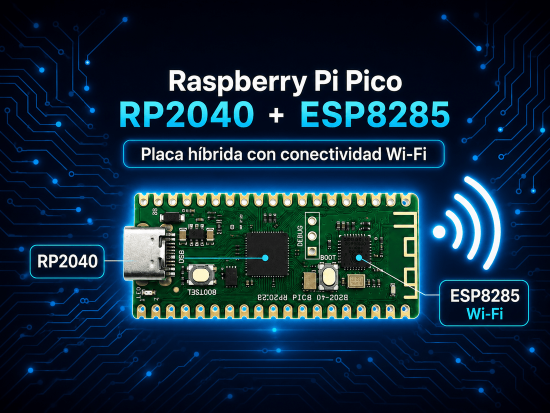Raspberry pi pico RP2040 con ESP8285: Cómo aprovechar esta placa híbrida con conectividad Wi-Fi - Tecneu