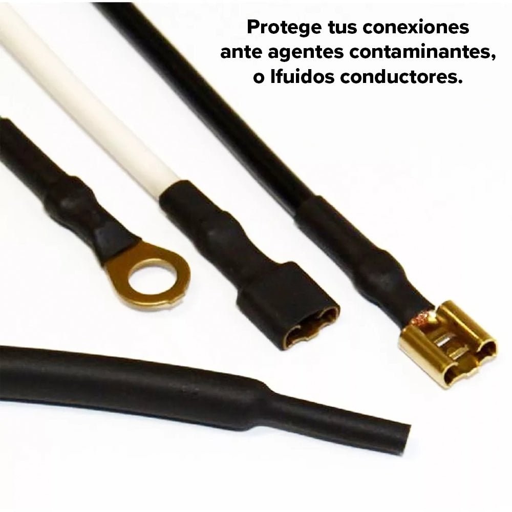 1 Metro de Tubo Termorretráctil Termofit Negro Varias Medidas - Tecneu