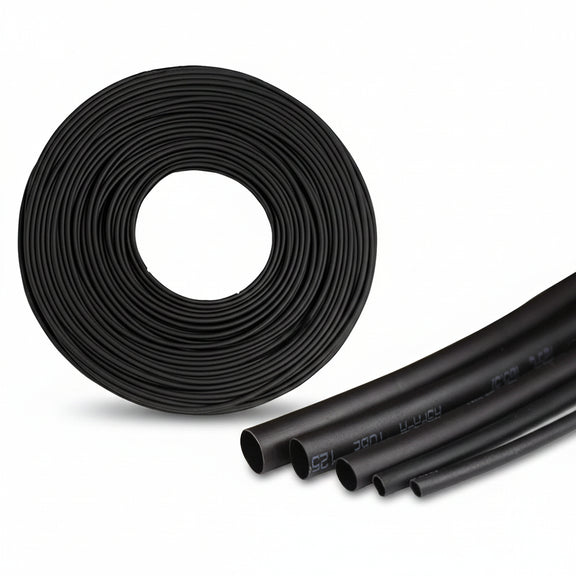 1 Metro de Tubo Termorretráctil Termofit Negro Varias Medidas - Tecneu