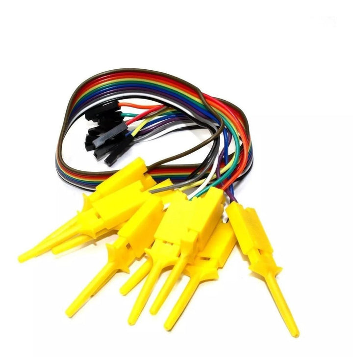 10 Ganchos De Prueba Analizador Logico Clip Con Cable Dupont - Tecneu