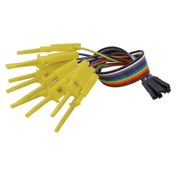 10 Ganchos De Prueba Analizador Logico Clip Con Cable Dupont - Tecneu