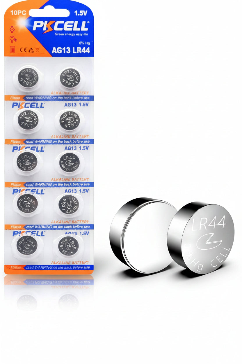 10 Piezas Batería Alcalina AG13/LR44 1.5V 11.6 mm x 5.4mm