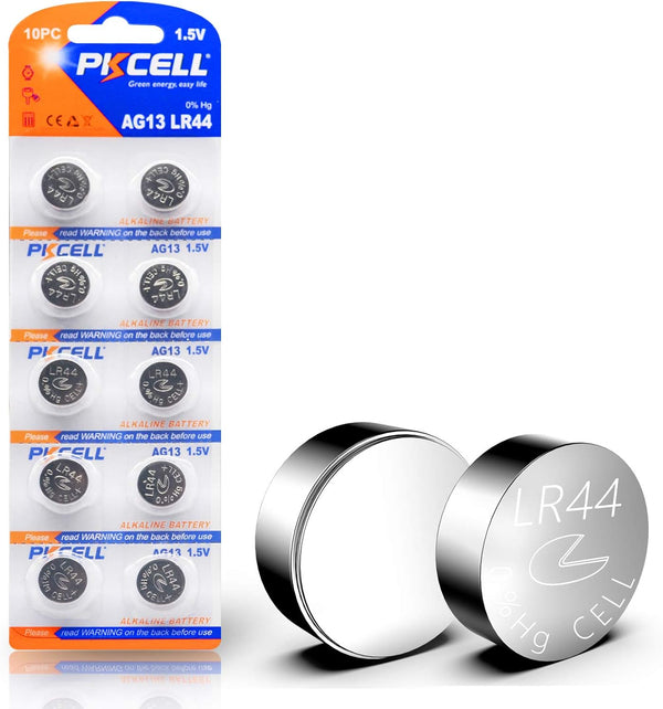 10 Piezas Batería Alcalina AG13/LR44 1.5V 11.6 mm x 5.4mm - Tecneu