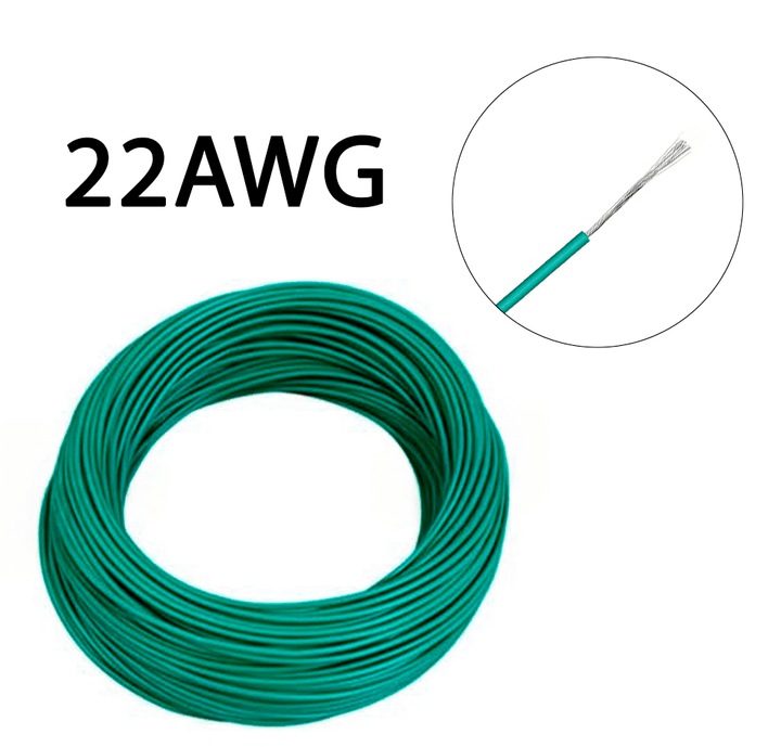 1m de Cable de Cobre estañado 22AWG Multifilar UL1007 - Tecneu