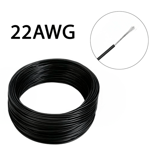 1m de Cable de Cobre estañado 22AWG Multifilar UL1007 - Tecneu