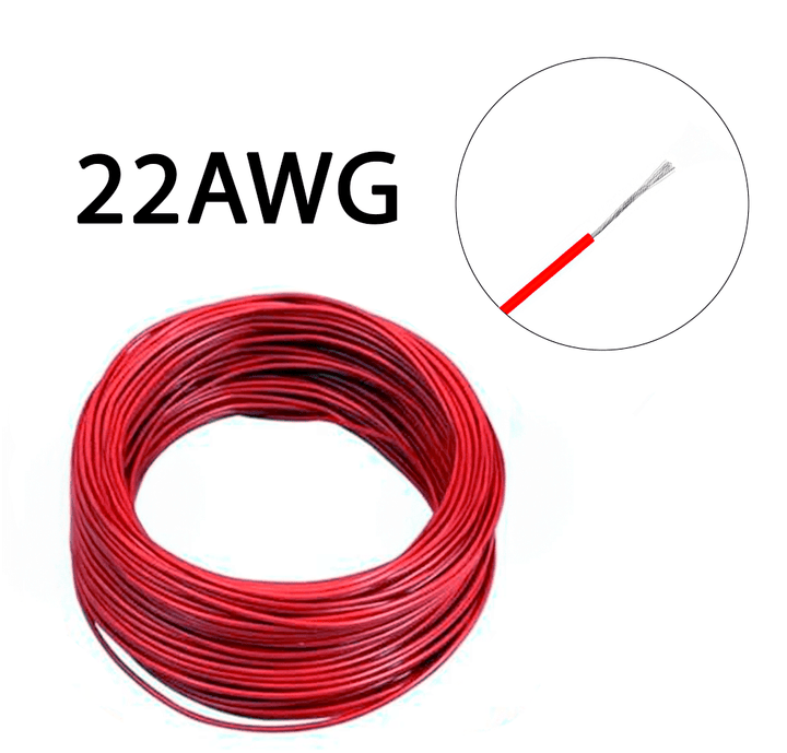 1m de Cable de Cobre estañado 22AWG Multifilar UL1007 - Tecneu