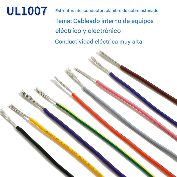 1m de Cable de Cobre estañado 24AWG Multifilar UL1007 - Tecneu