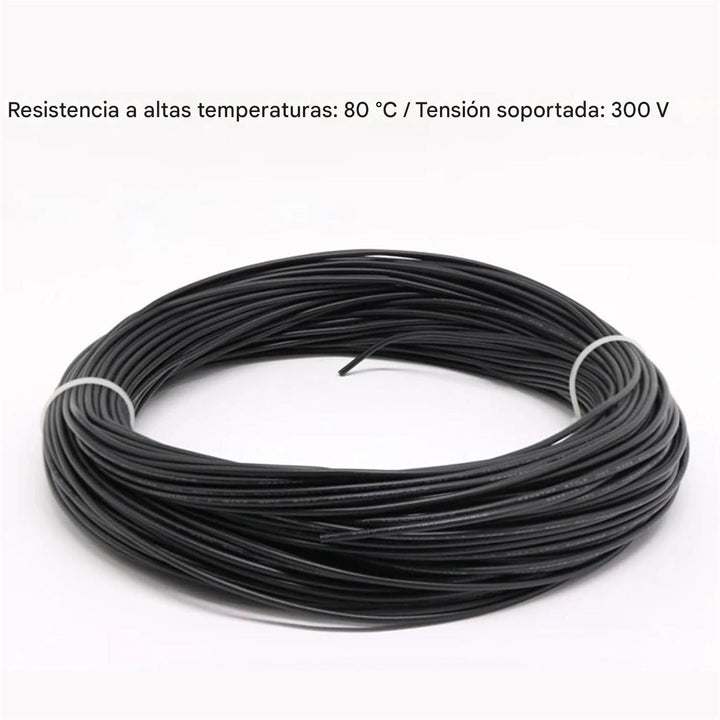 1m de Cable de Cobre estañado 24AWG Multifilar UL1007 - Tecneu