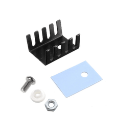 Kit 20 Piezas Disipador Térmico Aluminio TO-220 19x15x10mm con Accesorios