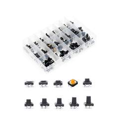 250 Piezas Push Button Pulsador 4 Pines Interruptor 20 Tipos