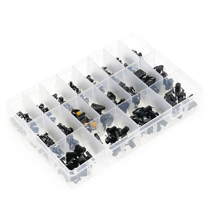 250 Push Button Pulsadores Interruptores 20 Tamaños Variados - Tecneu
