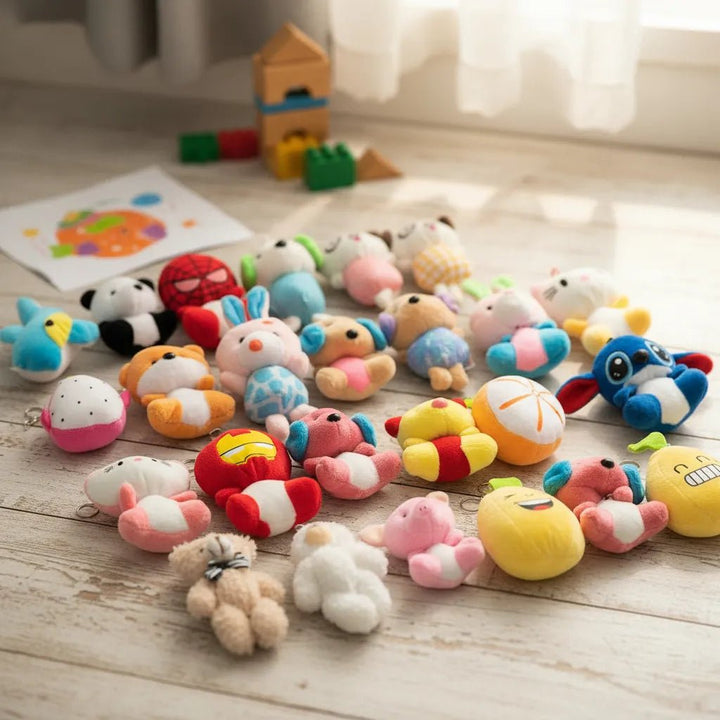 30 Piezas De Peluches de 10 - 15cm Modelos Surtidos para máquina de garra con relleno - Tecneu