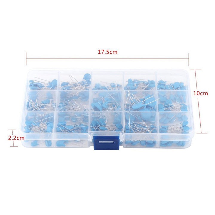 300 Capacitores Cerámicos Monolíticos Alto Voltaje 1nF - 10nF 1kV - 3kV Con Caja Organizadora - Tecneu