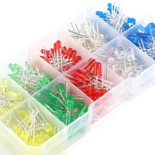 300 Leds Difusos De 3mm y 5mm, Mixto 5 Colores - Tecneu