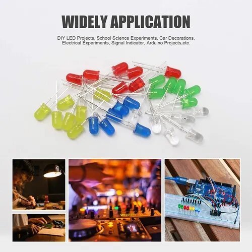 300 Leds Difusos De 3mm y 5mm, Mixto 5 Colores - Tecneu