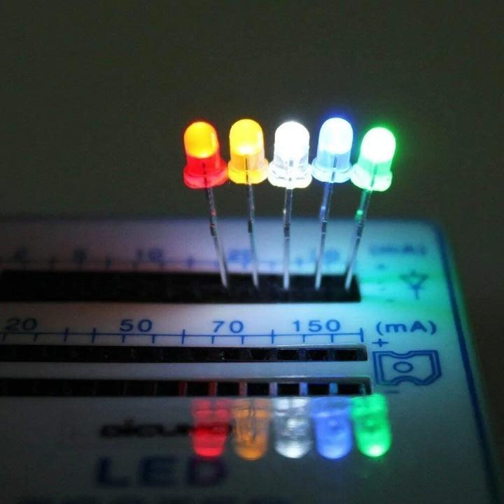 300 Leds Difusos De 3mm y 5mm, Mixto 5 Colores - Tecneu