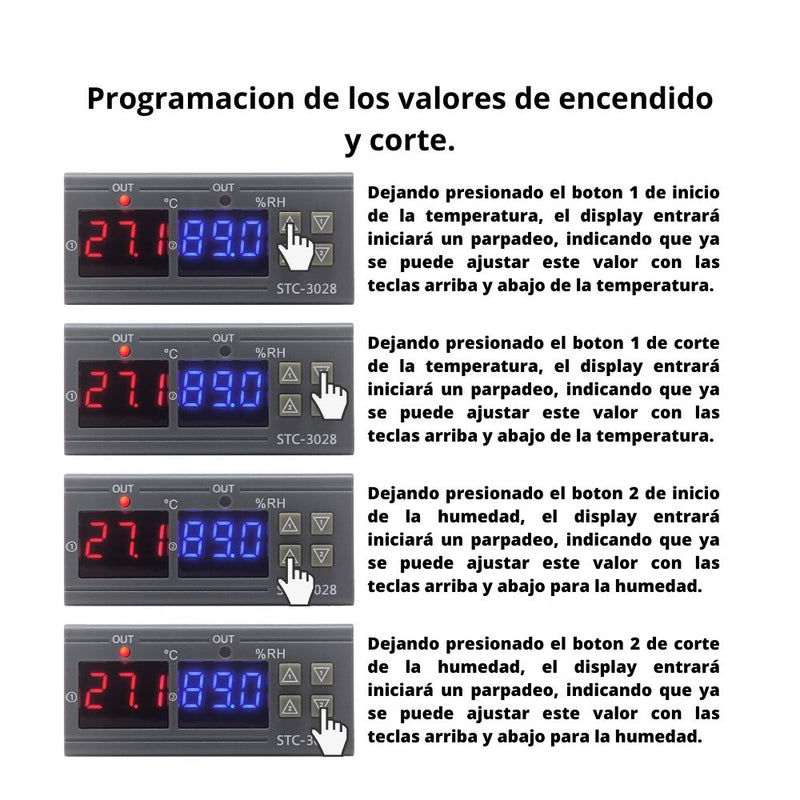 Stc-3028 Control De Temperatura Y Humedad Incubadoras 110vac