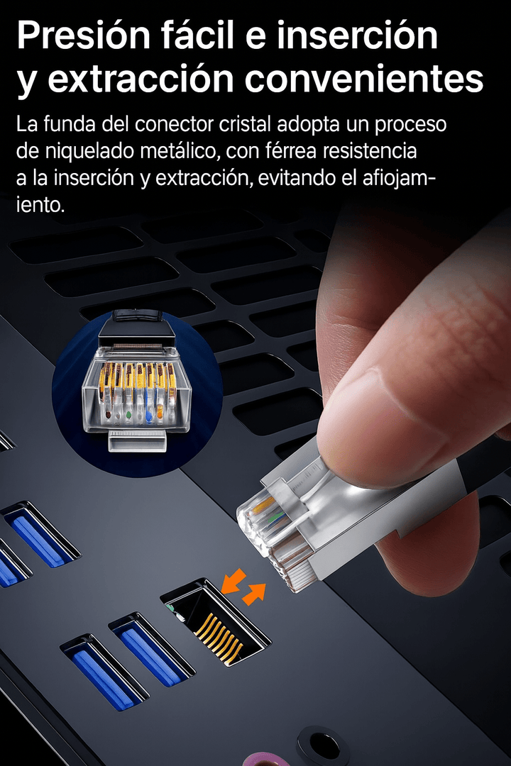 3mts Cable Extensión Ethernet RJ45 Macho a Hembra Cat6 10Gbps - Tecneu