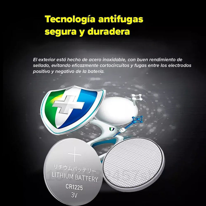 5 Piezas De Pila Tipo Moneda Cr1225 3v Pkcell Reloj Juguete Control - Tecneu