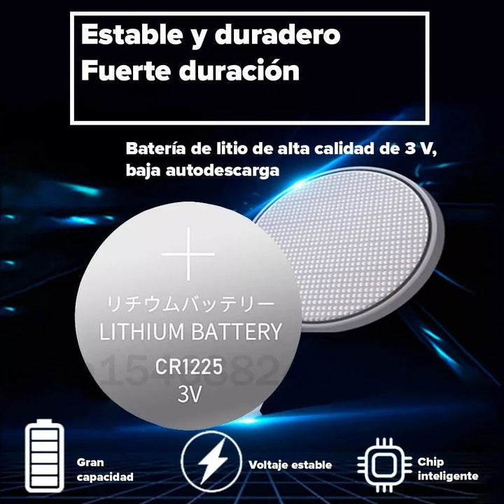 5 Piezas De Pila Tipo Moneda Cr1225 3v Pkcell Reloj Juguete Control - Tecneu