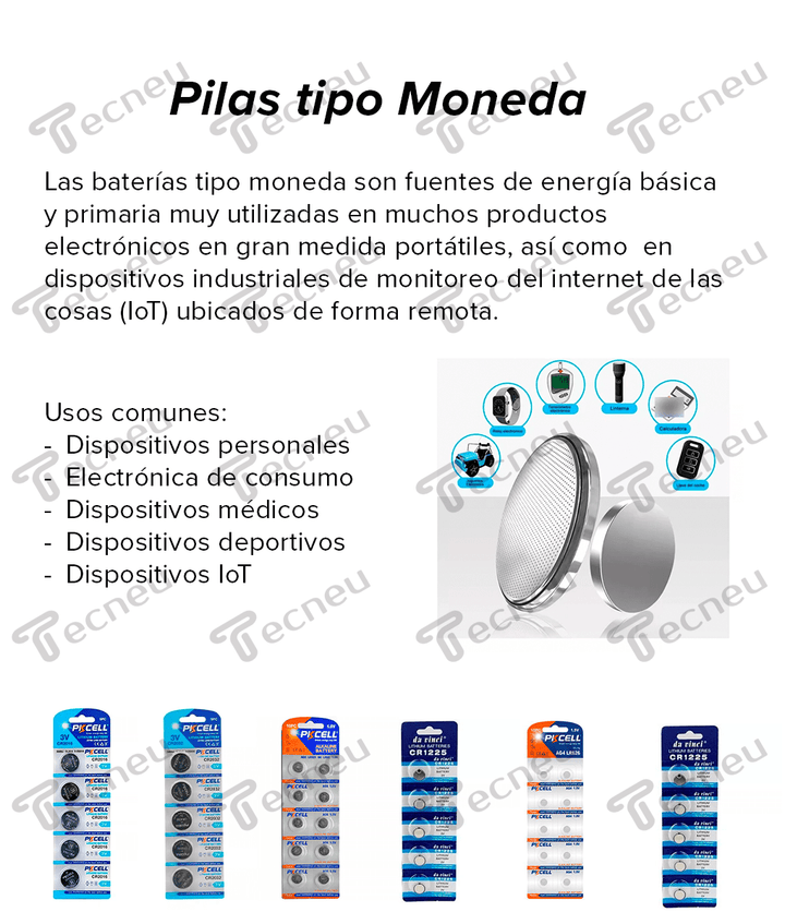 5 Piezas Pilas de botón litio Pkcell CR1632 3V 16x3.2mm DL1632 / L1632 / KECR1632 - Tecneu