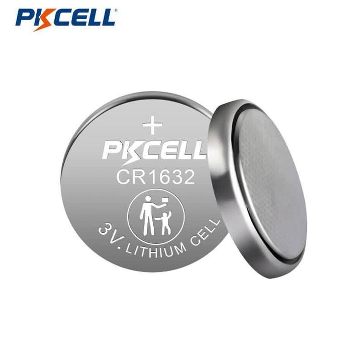 5 Piezas Pilas de botón litio Pkcell CR1632 3V 16x3.2mm DL1632 / L1632 / KECR1632 - Tecneu