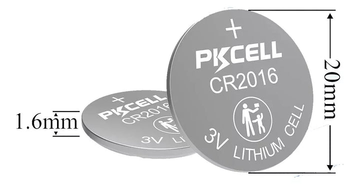 5 Pilas Pila Tipo Moneda Cr2016 3v Pkcell Reloj Juguete Control - Tecneu