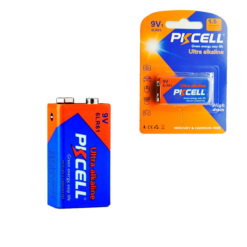 Pila 9v Batería Cuadrada 9v Ultra Alcalina Pkcell® Original 6lr61