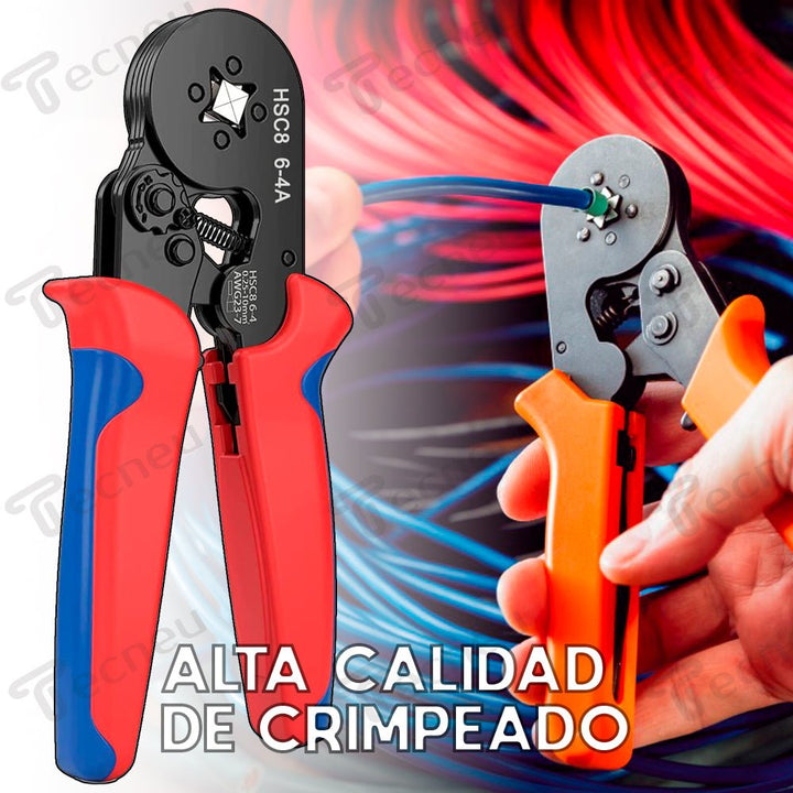 Pinza Ponchadora Para Terminales Ferrules 0.25 - 10mm Awg23 - 7 - Tecneu