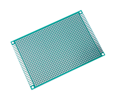 Placa fenólica FR4 perforada una cara 10 x 15 cm verde