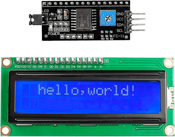 Display Lcd Pantalla 16x2 + Interfaz De Conversión I2c