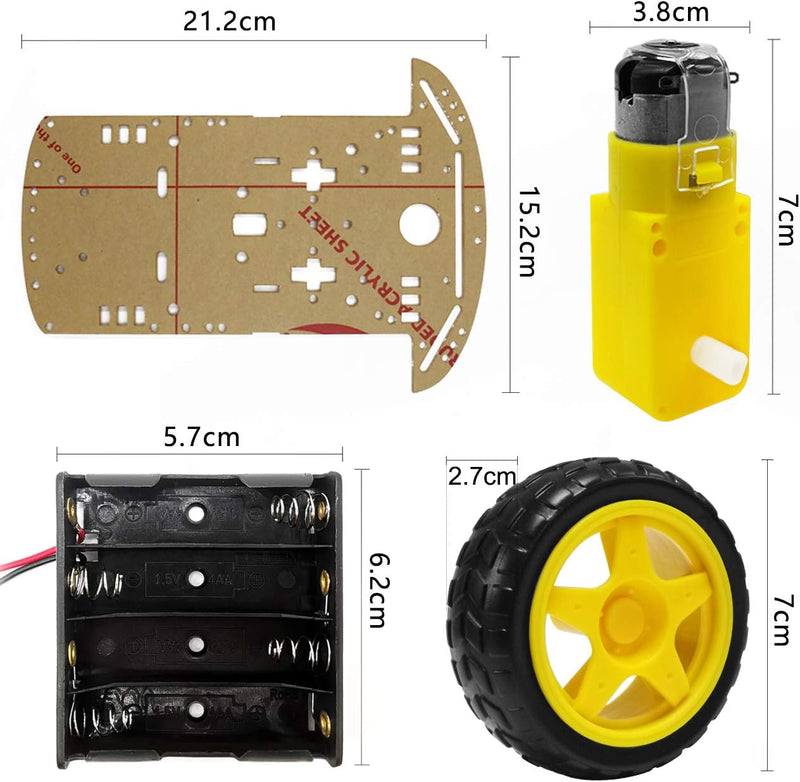 Chasis De Carro Kit Arduino, 2 Llantas
