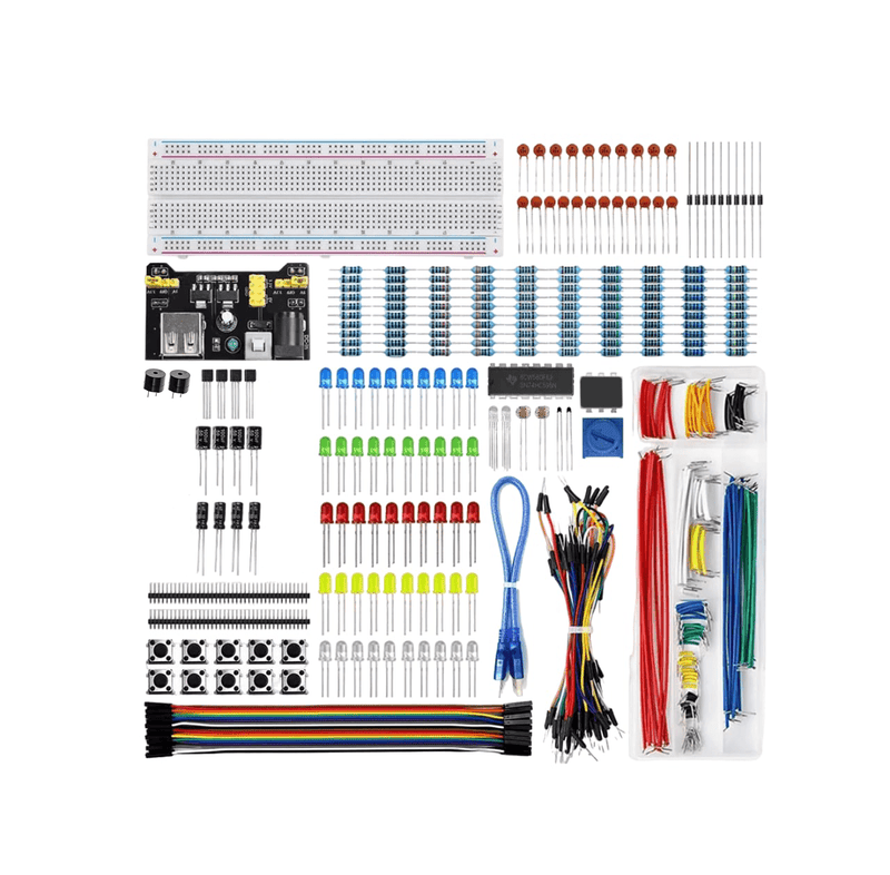 Kit Componentes Electronicos Resistencias Proto Jumpers Led (460)