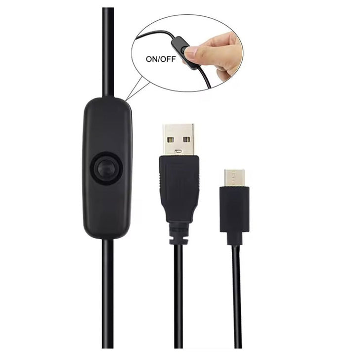 Cable 5V 3A USB A Tipo C Con Interruptor ON / OFF - Tecneu