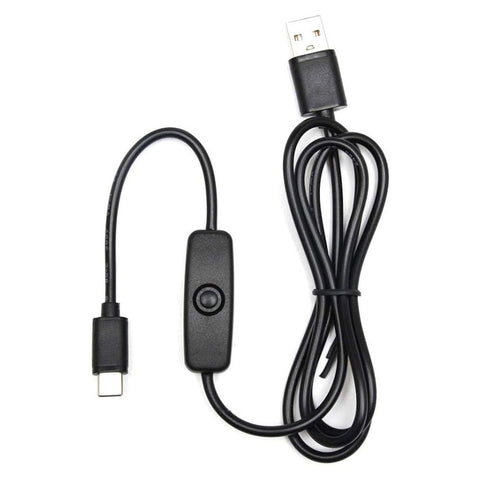 Cable USB A Tipo C Interruptor ON / OFF 5V 3A Carga Rápida 1 Metro
