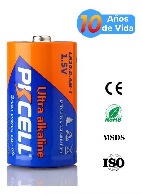 Pilas D Ultra Alcalina D2 Pkcell® Batería D Extra Duración - Tecneu