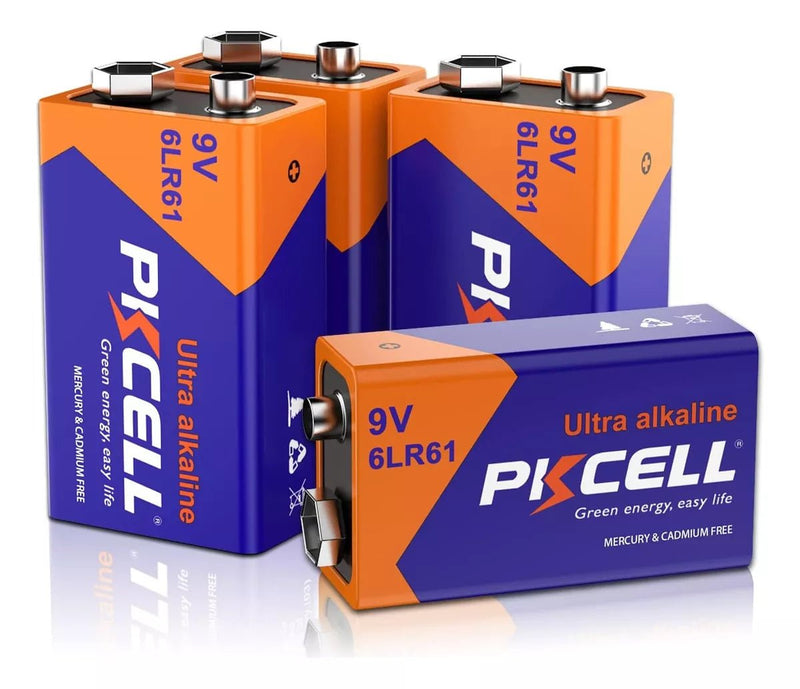 Pila 9v Batería Cuadrada 9v Ultra Alcalina Pkcell® Original 6lr61 - Tecneu