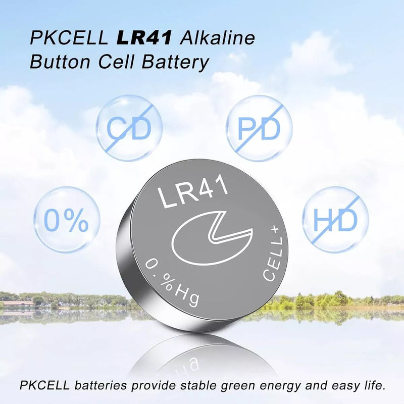 Pilas de botón alcalinas LR41 AG3 para lápiz láser, termómetro, Juguete - Tecneu