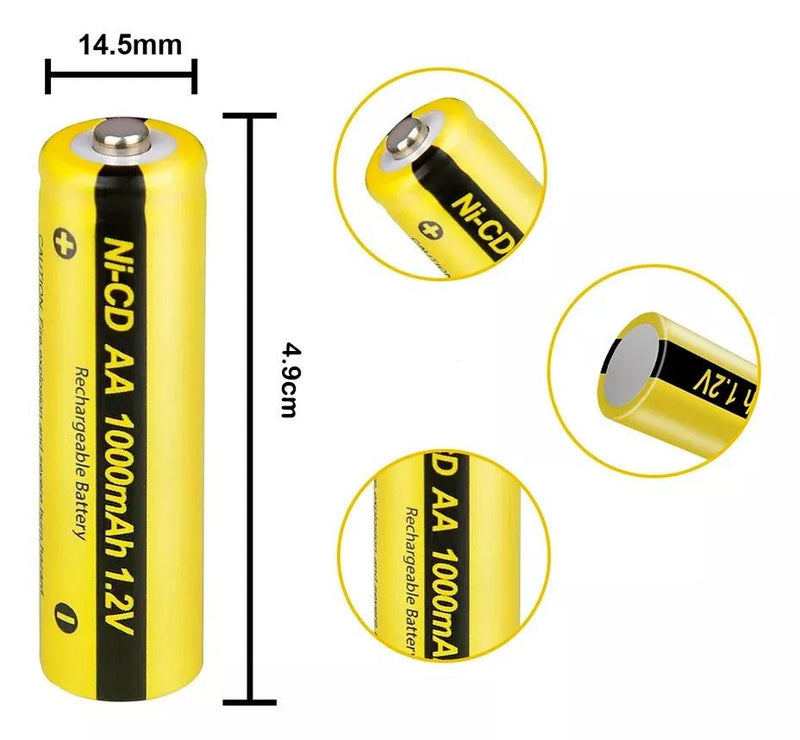Pila Recargable Aa 1000mah 1.2v Bateria Pkcell® Original - Tecneu