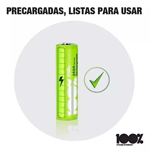 Pilas Recargables AAA 1000mAh Pkcell® Baterias 1.2v Pre Cargada - Tecneu