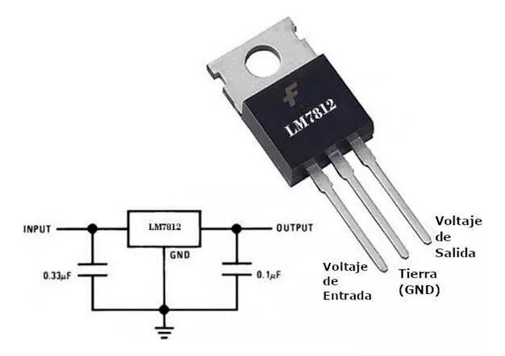 Regulador De Voltaje Lm7812 7812 - Tecneu