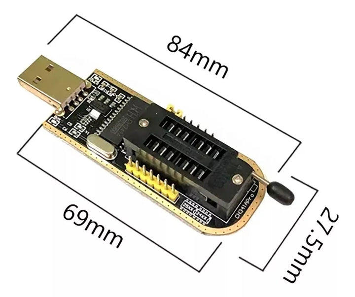 Programador Ch341a Spi Flash Eeprom Bios Series 24 Y 25 - Tecneu