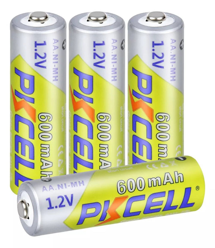 Pack 4 Pilas Recargables De 600mAh 1.2V Baterias AA Pkcell® Original - Tecneu