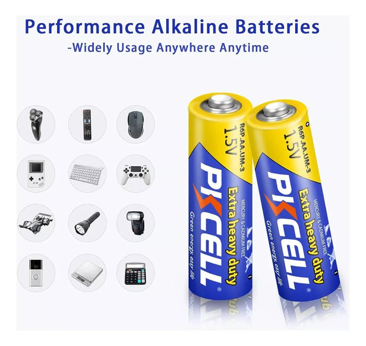 Pilas Aa Baterías Pkcell® Original Extra Duración R6P - Tecneu