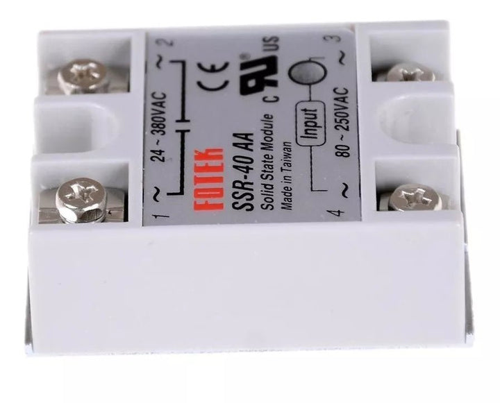 Relay Rele Relevador Estado Solido Ssr-40 Aa 40a 80-250 Vca - Tecneu