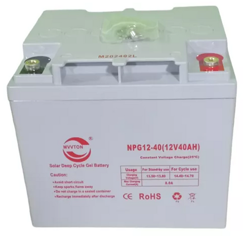 Batería de Gel Ciclo Profundo MVVTON NPG12-40 Solar 12V 40Ah
