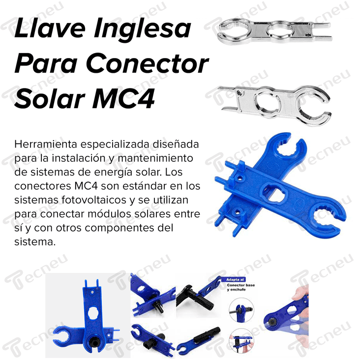 Llave Para Conector Solar MC4 - Tecneu