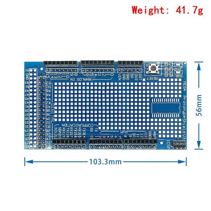 Proto Shield Para Arduino Mega Placa De Expansión 170 Puntos - Tecneu