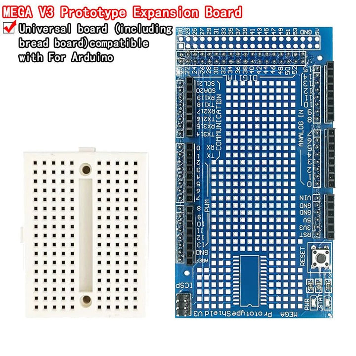 Proto Shield Para Arduino Mega Placa De Expansión 170 Puntos - Tecneu